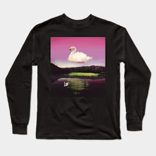 Abstract swan cloud Long Sleeve T-Shirt